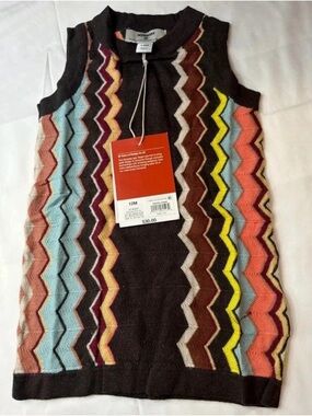 Missoni for Target Toddler Girls Multicolor Knit Sleeveless Dress Size 12M NWT